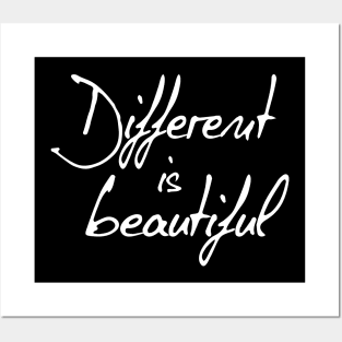 Different Is Beautiful Inspiring Gift Posters and Art